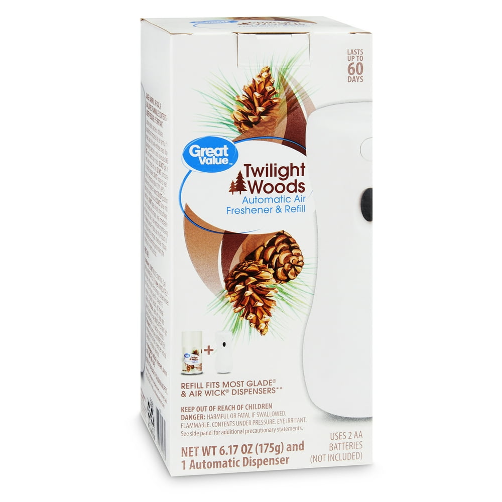 Great Value Automatic Air Freshener & Refill, Twilight Woods, 6.17 oz