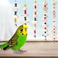 thumbnail image 3 of Mightlink Bird Gnawing Toy Colorful Beads Crisp Bell Relieve Boredom Bite Resistant Aid Digestion Parrot Toy for Pet Cage, 3 of 7