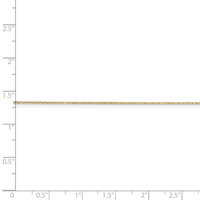 14k .8mm D/C Cable Chain (Weight: 0.81 Grams, Length: 14 Inches)