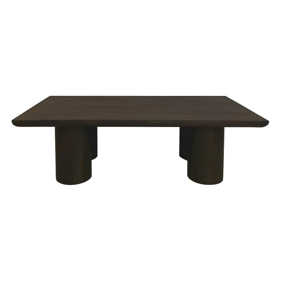 Sullivan Solid Wood Rectangular Coffee Table in Dark Brown Finish