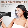 thumbnail image 2 of 2pcs Black Hair Dryer Nozzle Attachment Salon Styling Concentrator Diffuser Tips For Blow Dryers For Curly Hair Hairdressing Accessories Suit For Hair, 2 of 3