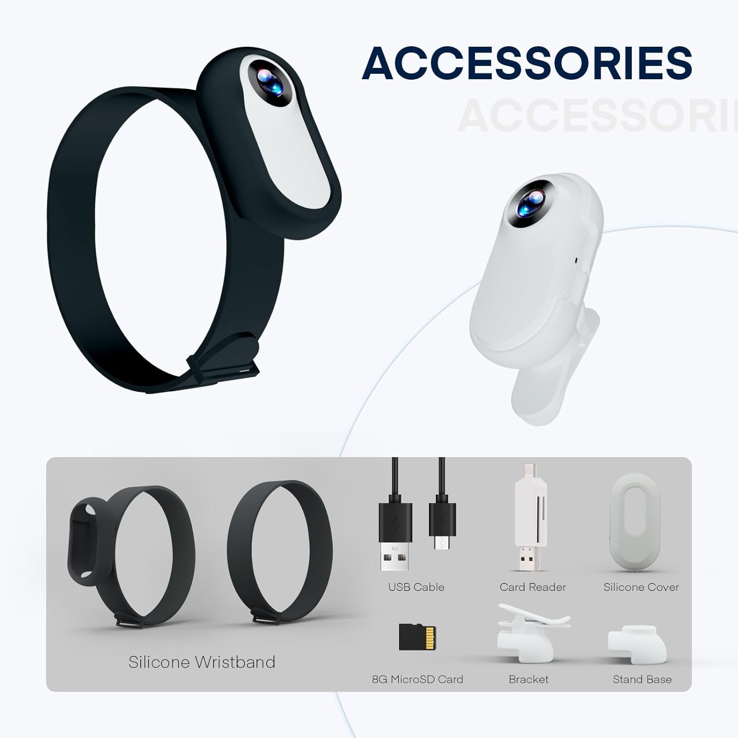 Cat Camera Collar with 128GB SD Card, HD 1080P Dog Collar Camera Mini Body Camera Action Camera Wireless Collar Camera for Dogs Cats Gift Indoor/Outdoor