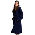 thumbnail image 1 of Canadian Linen Terry Cloth Bathrobes Towel 100% Cotton for Women Adult Hooded Shower Bath Soft Plush Hotel Spa Massage Salon Resorts, Large, Navy Blue, 1 of 6