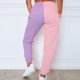 thumbnail image 4 of Pntutb Mujeres Casual Patchwork Pantalones Cintura Alta Cordón con Multi-Bolsillos Corsé Pantalones Largos Pntutb Pntutb-6473, 4 of 8