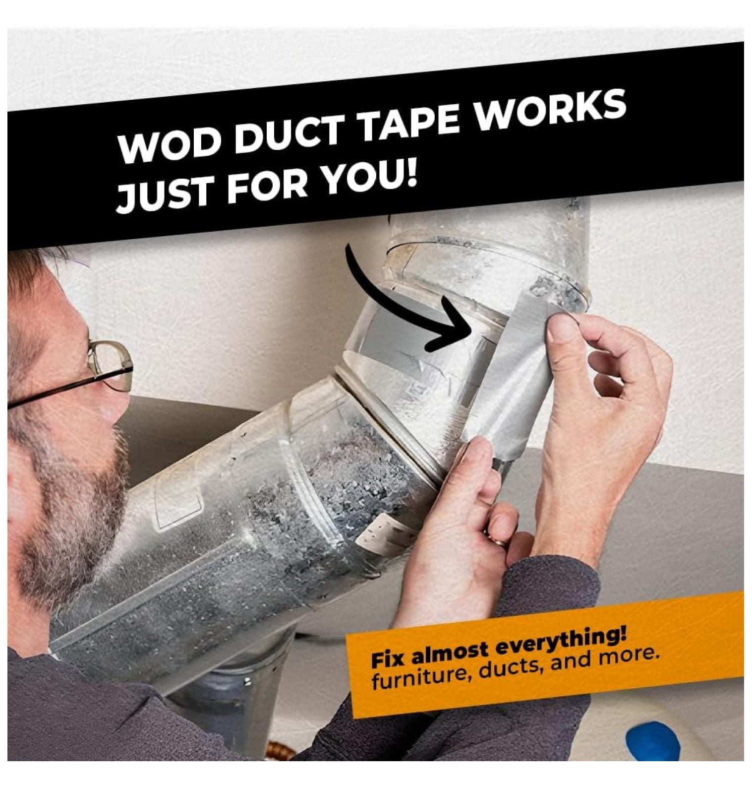 WOD DTC10 Advanced Strength Industrial Grade Dark Green Duct Tape, 6 inch x 60 ft. Waterproof, UV Resistant For & Home Improvement