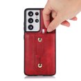 thumbnail image 6 of for Samsung Galaxy S21 Ultra Case Wallet with Slide Credit Card Holder, Flip Premium PU Leather Hidden Kickstand Classic Retro Heavy Duty Protective Cover for Samsung Galaxy S21 Ultra,Red, 6 of 9