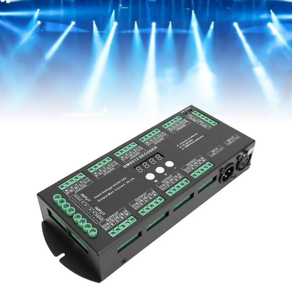 Atenuador Decodificador Digital Múltiple X 512, Decodificador Digital Múltiple X RGBW 14 Modos De Prueba LED 2A Para Escenario