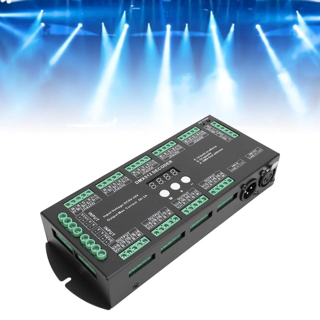Atenuador Decodificador Digital Múltiple X 512, Decodificador Digital Múltiple X RGBW 14 Modos De Prueba LED 2A Para Escenario