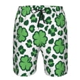 thumbnail image 4 of Kll Leopard Print St. Patrick'S Day Men'S Casual Summer Beach Shorts Hawaiian Shorts With Pockets-Xx-Large, 4 of 9
