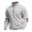 Gray, variant on Mens Long Sleeve T-Shirt Half Zip Stand Collar Sweatshirt Contrast Elbow Patches Midweight Soft Daily Mens Pullover Top
