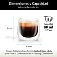 thumbnail image 2 of Vasos De Vidrio Doble Pared de 80 ml (2.7 Onzas) Vidrio Térmico 4 piezas Magma Life, 2 of 4