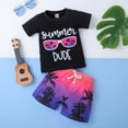 Kwasome Baby Boys Pants Baby Vacation Style Set Summer Letter Prints