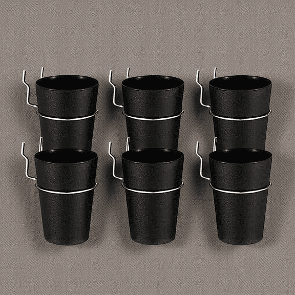 Luxshiny 6Sets Black Peg Board Basket Organizer with Hooks for Office and Workbench Use