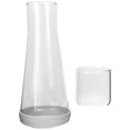 thumbnail image 4 of 1 Set of Household Bedside Carafe Bedroom Glass Carafe Transparent Water Jug Home Accessory, 4 of 8