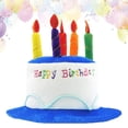 thumbnail image 1 of Gorro de feliz cumpleaños, Gorro de cumpleaños de felpa con velas multicolores, Gorros de fiesta Cumpleaños de adultos Ideal para disfraces de fiesta de cumpleaños Sincero Hogar, 1 of 5