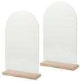 thumbnail image 1 of Shisuyan 2pcs Acrylic Earring Display Racks Wood Base Ear Studs Display Stand Jewelry Holder, 1 of 8