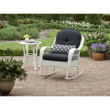 Better Homes & Gardens Azalea Ridge Outdoor Rocking Chair, White