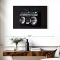 thumbnail image 3 of Elephant Stock Black Boombox Wall Art - Horizontal Canvas Wall Art - Living Room Wall Decor - Music Canvas - Black And White Decor - 36" x 24", 3 of 8