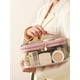 thumbnail image 4 of Bolsa de maquillaje Meiyuuo, grande, transparente, impermeable, color rosa, 4 of 9