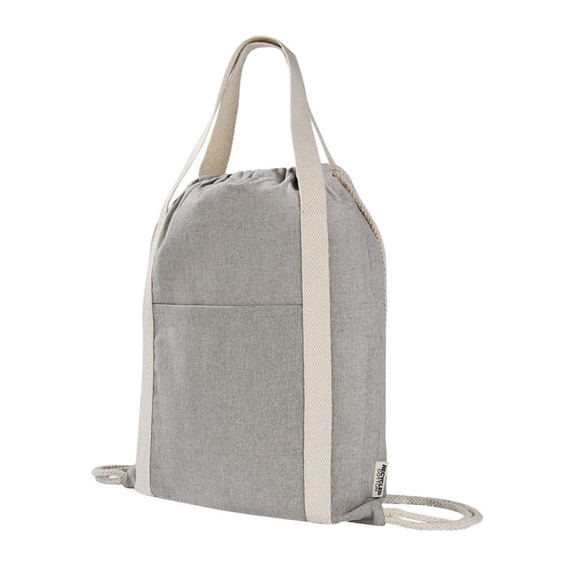 Bolsa-mochila de algodón reciclado con bolsa frontal-Vatt