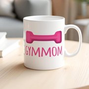 Gym Mom Ceramic Coffee Cup with Barbell Design Active Moms