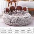 thumbnail image 1 of Dog Bed Cat Mat Round Large Pet House Long Plush Deep Sleeping Warm Bear Paw Shape Super Soft Cushion Calm Beds High Quality ShopWise Round, 1 of 9