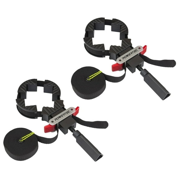 POWERTEC 2PK Quick Release Band Clamp | Woodworking Frame Clamping Strap Holder, 71017-P2