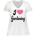 thumbnail image 3 of Inktastic Gardener Gift I Love Gardening Women's Plus Size V-Neck T-Shirt, 3 of 5