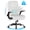 White, variant on CloudRest Pro Office Chair, 400LBS Wide Seat Ergonomic Computer Desk Chair High Back Executive Leather Chair Adjustable Task Chair Lumbar Back, Black