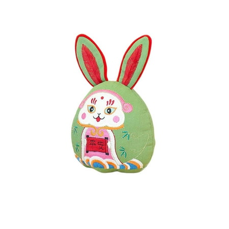 

2023 Chinese New Year Mascot Rabbit Plush Year of The Rabbit Stuffed Toy Pendant Home Decor