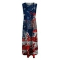 thumbnail image 2 of OAVQHLG3B Womens Dresses Sun Dresses Women Summer Casual 4th of July Outfits American flag Casual Sleeveless Printed Summer O-Neck Dress, 2 of 4