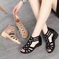 thumbnail image 3 of Sandalias romanas de cuero suave para mujer, zapatos de madre de fondo suave de verano, sandalias exteriores de moda para mujer, zapatos de cuña para mujer, 3 of 6