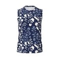thumbnail image 6 of Lsque Plant Print Men's Cotton Blend Sleeveless Muscle Shirts (S-3XL)- Moisture Wicking, Odor Protection, UPF 30+,XX-Large, 6 of 8