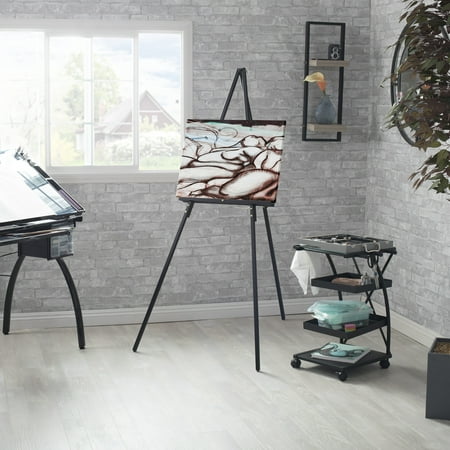 Studio Display Wood Tripod Easel for Posters, Art, Event Signage, Tradeshows, or Seminars (63" Tall)