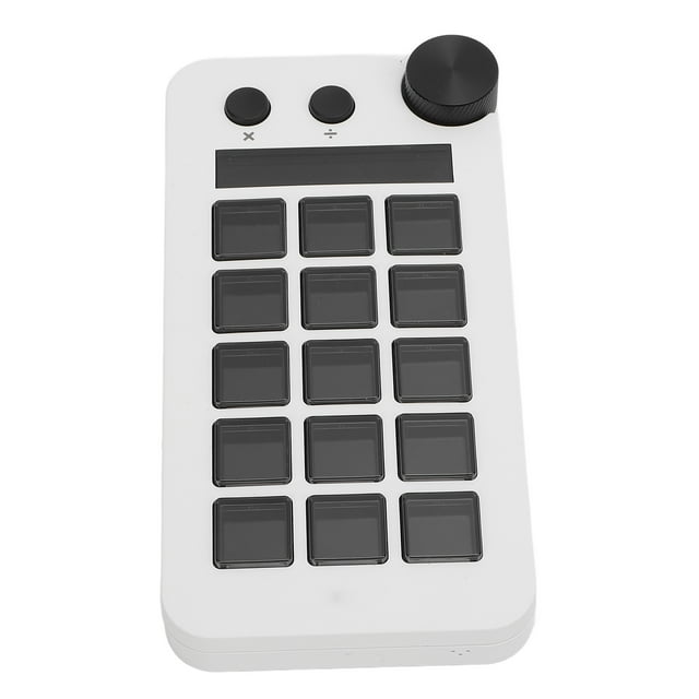 Controlador de Transmisio Con Perilla, 15 Teclas de Macro Teclado Visual personalizable para PC, Controlador de Transmisión de Teclas LCD
