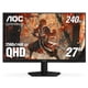 thumbnail image 1 of Aoc Gaming Q27G41Ze Monitor Para Juegos Qhd Ips De 27 Pulgadas 2560 X 1440 240 Hz 0,3 Ms Mprt 3 Lados Sin Marco 1 Hdmi 2.0 1 Puerto De Pantalla Compatible Con G-Sync Hdr 3 Años Sin Puntos Brillantes, 1 of 5