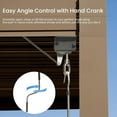 thumbnail image 7 of Domi Outdoor Living 10' x 12'Aluminum Louvered Pergola w/Adjustable Roof Louvers, Full Aluminum Frame & Built-In Gutter System for Deck, Garden, or Backyard, Brown, 7 of 7