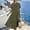 Dress-384Army Green, variant on Xdegoge Midi Dresses for Women Loose Fit Short Sleeve Crew Neck Shift Dress Solid Color Asymmetrical Button Decor Casual Dresses Daily