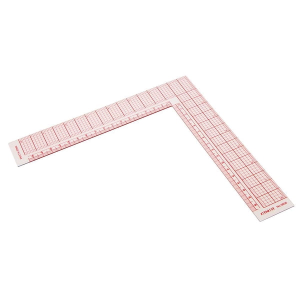 Regla de Clasificación de Prendas en Forma de L, Regla de Plástico, Regla Métrica DIY de Pulgadas para Sastre perfecl Regla de ropa cuadrada L