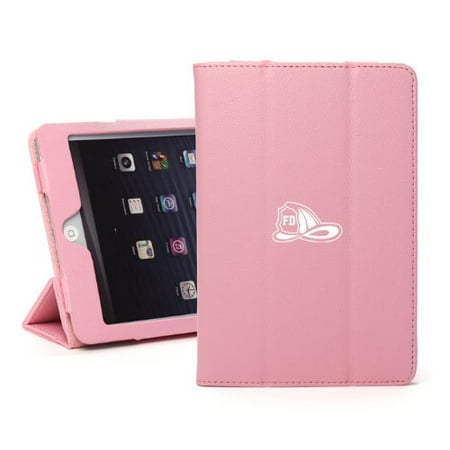 For Apple iPad Mini 4 Light Pink Leather Magnetic Smart Case Cover Stand Firefighter