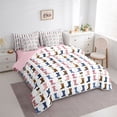 thumbnail image 3 of Homewish Colorful Cowgirls Boots 7 Pieces Bedding Comforter Set,Rustic Farmhouse Cabin Full Bedding Set,Pink White Fitted Sheet Flat Sheet For Girls,Luxury Bedroom Decor Reversible, 3 of 8