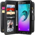 thumbnail image 3 of Compatible with Samsung Galaxy J3 2016/J 3 V/J36V/Sky/Amp Prime Wallet Case and Tempered Glass Screen Protector Flip Cover Card Holder Cell Phone Cases for Glaxay Sol J3V JV3 J36 6 J320V J320A Black, 3 of 13