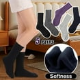 thumbnail image 5 of Merino Wool Socks for Women Hiking Thermal Warm Winter Thick Boot Cozy Crew Comfy Work Socks for Ladies 5 Pairs, 5 of 6