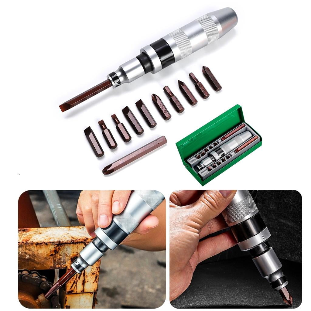 CEORPER Manual Impact Driver Bit Set for Dismantling Rusty Screw Extracting Broken Bolts