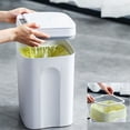 thumbnail image 4 of bote de basura automático Bote de automático inteligente, bote de sin impermeable con tapa con sensor de movimiento para cocina, hogar, hotel, - 14L 14L Blanco Fanmusic bote de basura automático, 4 of 7