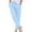 Light Blue, variant on lmcalzta Womens Linen Joggers Drawstring Elasic Waist Casual Solid Pants with Pockets Summer Trousers