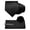 Black, variant on KAMBERFT Black Tie Set for Men, 4PCS Gift Set with Pocket Square, Tie Clip & Lapel Pin