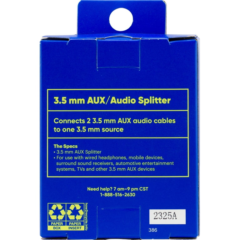 onn. 3.5mm AUX Audio Cable
