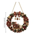 thumbnail image 4 of Clearance! Santa Sleigh Wreath Diamond Art Hanging Kit for Adults, DIY Red Bow Suncatcher Craft, Special Shaped Rhinestone Window Pendant, Home Christmas Decor, 4 of 9