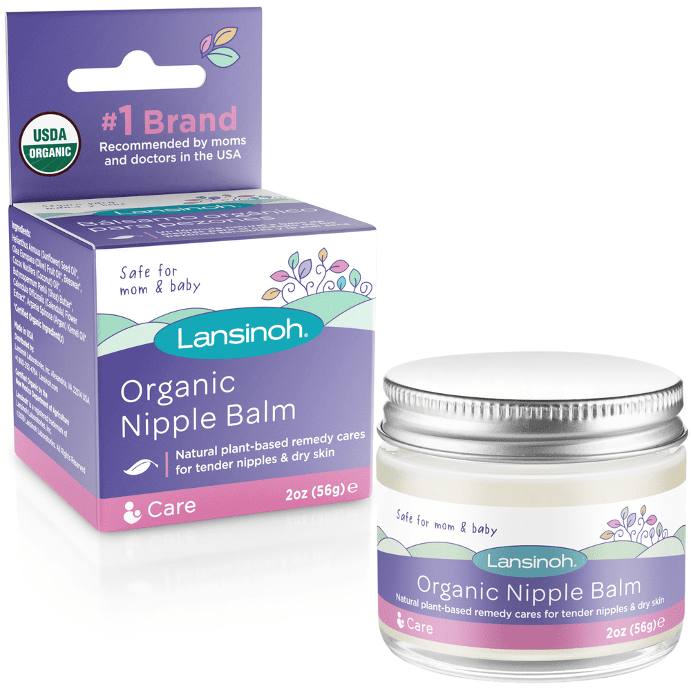 Lansinoh Organic Nipple Balm for Breastfeeding and Dry Skin, 2 Ounce